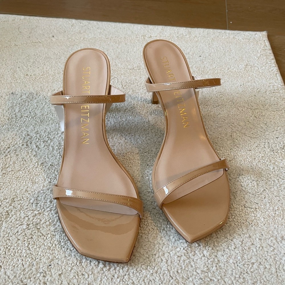 Stuart Weitzman Nude Patent Heels